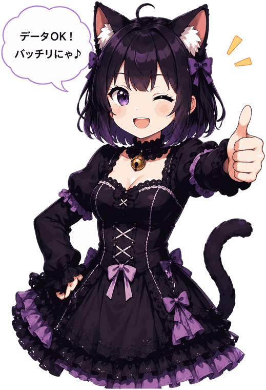 ニア「データOK！バッチリにゃ♪」